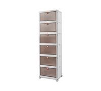Ergocar Scatole Immagazzinaggio Plastica Pieghevole, Spessa e Resistente, Impilabili Scatola Organizer Trasparente con Coperchi e Ruote Nella, per Auto, Armadi, Casa, Ufficio