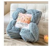 Ergocar Sherpa Coperte, Coperta in Vello di Latte Leggera e Morbida, Coperta Pile Doppio Strato Vello Super Morbido, Coperta da Divano in Leggera, per Letto, Divano e Sedie