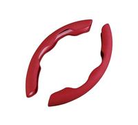 Ergocar Sport Camoscio Coprivolante Forma D & Rotonda Universale Moda Confortevole Coprivolante Segmentati per Auto Durevole Antiscivolo Traspirante 38 cm(15"), Rosso