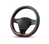 Ergocar Sport D-Shape Coprivolante per Auto Antiscivolo Protezione per Volante Auto in Traspirante Microfibra PU Cuoio Universale per Tipo D Diametro 38 Cm (15 ") (Marrone)