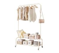 Ergocar Stand Appendiabiti, Appendiabiti da Terra, Multifunzionale Porta Abiti Free-standing con Puleggia, Resistente Appendiabiti da Metallo, per Vestiti, Borse, Cappelli, Scarpe