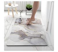 Ergocar Tappeti Bagno Super Assorbenti, Tappetino Da Cucina Antiscivolo, Resistente All'usura Morbido Tappetino da Bagno, per Bagno, Cucina, Camera da Letto(Pattern di Marmo)