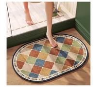 Ergocar Tappetino Da Bagno Diatomeo Fango Ovale Morbido a Assorbimento Rapido In Gomma Non Ridotta Non Slittabile Adatto Per Pavimento Del Bagno, Area Bagnata, Vasca, Cucina