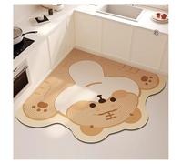 Ergocar Tappetino Da Cucina Con Protezione Angolare e Disegno Cartoon Gomma Antiscivolo Resistente All'Olio Lavabile Per Angoli Di Ingresso Cucine e Bagni