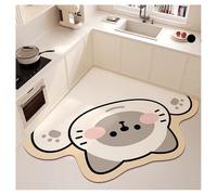 Ergocar Tappetino Da Cucina Con Protezione Angolare e Disegno Cartoon Gomma Antiscivolo Resistente All'Olio Lavabile Per Angoli Di Ingresso Cucine e Bagni
