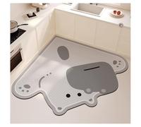 Ergocar Tappetino Da Cucina Con Protezione Angolare e Disegno Cartoon Gomma Antiscivolo Resistente All'Olio Lavabile Per Angoli Di Ingresso Cucine e Bagni