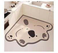 Ergocar Tappetino Da Cucina Con Protezione Angolare e Disegno Cartoon Gomma Antiscivolo Resistente All'Olio Lavabile Per Angoli Di Ingresso Cucine e Bagni