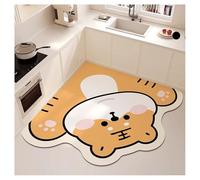 Ergocar Tappetino Da Cucina Con Protezione Angolare e Disegno Cartoon Gomma Antiscivolo Resistente All'Olio Lavabile Per Angoli Di Ingresso Cucine e Bagni