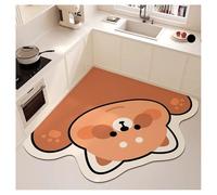 Ergocar Tappetino Da Cucina Con Protezione Angolare e Disegno Cartoon Gomma Antiscivolo Resistente All'Olio Lavabile Per Angoli Di Ingresso Cucine e Bagni