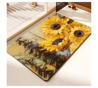 Ergocar Tappeto Da Bagno 50x80cm, Ultrasottile Sottoporta Ad Assorbimento Rapido Fondo Antiscivolo In Gomma Tappetino Da Bagno Impermeabile