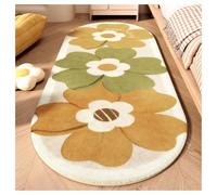 Ergocar Tappeto Da Camera Da Letto, Artificiale Tappeto Soffice Comodino Peluche Decorazioni Per La Casa Floreale Adatto Per Bagno, Cucina, Camera Da Letto, Decorazione Per La Casa