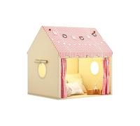 Ergocar Tenda Per Bambini Con Doppia Porta e Finestre Multiple Spazio Indipendente Con Bandierine Colorate e Luci a Forma Di Stella Adatta a Bambini Piccoli, Maschi e Femmine