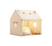 Ergocar Tenda Per Bambini Con Doppia Porta e Finestre Multiple Spazio Indipendente Con Bandierine Colorate e Luci a Forma Di Stella Adatta a Bambini Piccoli, Maschi e Femmine