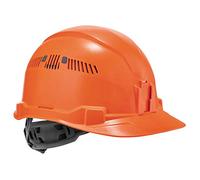 Ergodyne Skullerz 8972 - Casco rigido ventilato, con sospensioni a cricchetto, classe C, colore: arancione