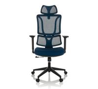 ERGOMY | Tessuto / Rete | Struttura: Nero - Sedia Home Office Blu