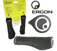 Ergon GA3 Largo Bicicletta MTB Ebike Ergo Comfort Giro Manici Palmrest Nero