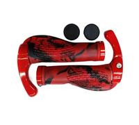 Ergonomia del manubrio della bici Manopole for bicicletta Tappi for estremità della barra Manopole MTB Manopole comode Parti ciclistiche Manopole for bici for bicicletta (Color : Red)