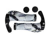 Ergonomia del manubrio della bici Manopole for bicicletta Tappi for estremità della barra Manopole MTB Manopole comode Parti ciclistiche Manopole for bici for bicicletta (Color : White black)