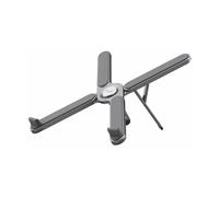 Trust Macy Supporto PC Portatile Ergonomico e Pieghevole, Laptop Stand 17.3 Pollici in Alluminio, Rialzo con Struttura Regolabile in 7 Fasi, Rialzo PC Portatile per Scrivania, Tavolo, Ufficio - Grigio