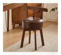 Ergonomic 360° Swivel Vanity Stool Chair with Backrest,High-Resilience Sponge Cushion,Upholstered Makeup Chair for Bedroom,Living Room,Office(Red)