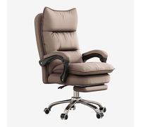 Ergonomic Big and Tall Gaming Chair with Wheels for Adults Height Adjustable Desk Chair with Thick Back and Armrest (Beige)