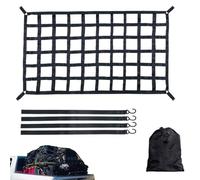 Ergonomic Cargo Net, For Trailer Heavy, Duty Cargo Net, Stretchable | Elastic regolabile, rete di archiviazione per trunk, portatile con 4, cintura ergonomica fissa, per SUV e camion