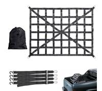 Ergonomic Cargo Net, For Trailer Heavy, Duty Cargo Net, Stretchable | Elastic regolabile, rete di archiviazione per trunk, portatile con 4, cintura ergonomica fissa, per SUV e camion