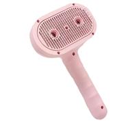 Ergonomic Cat Brush, Lightweight Grooming Shedding Dog Brush, Multifunctional Pet Steamy Comb for Friends, Pet Lovers, 7.48x4.33x2.68 Inches, White, Pink