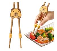 Ergonomic Chopstick Training Helper Set, Grip Correction Practice Chopsticks Tool, Left Right Hand Learning Aid for Beginners, Adjustable Silicone Eating Trainer, Kids School Home Travel
