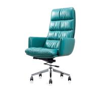 Ergonomic Executive Office Chair with Comfortable Soft Curved Headrest High Resilience Mat Adjustable Swivel Computer Desk Chair for Workers Home Office Use