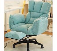 Ergonomic Gaming Home Office Desk with Wheels and Footrest Lazy Sofa Recliner Chair for Computer Study Living Room Bedroom Octopus feet(Blue)