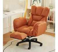 Ergonomic Gaming Home Office Desk with Wheels and Footrest Lazy Sofa Recliner Chair for Computer Study Living Room Bedroom Octopus feet(Orange)