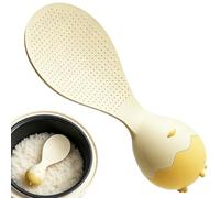 Ergonomic Grain Shovel - Heat Resistant Material, White Textured Finishes, High Temperature Safe Ladle, Flat Bottom Base | Commercial Canteen Restaurant Grade Supplies for Home Cook