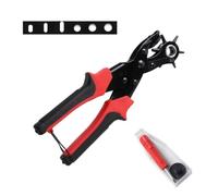 Ergonomic Labor-Saving Revolving - 6-Size Leather Hole Punch Tool | Leather Craft Hole Punch Plier for Leathercraft, Harness, Rubber, Canvas, Fabric, Saddle, DIY Projects