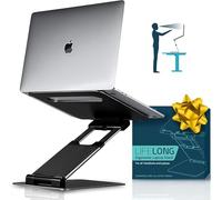 Ergonomic Laptop Stand For Desk, Adjustable Height Up To 20", Laptop Riser Computer Stand For Laptop, Portable Laptop Stands, Fits All MacBook, Laptops 10 15 17 Inches, Pulpit Laptop Holder Desk Stand