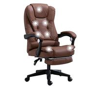 Ergonomic Leather Desk Gaming Chair with Footrest and 7 Point High Back Office Computer Chair with 330 Lbs Capacity (White)