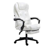Ergonomic Leather Gaming Chair with Footrest 7 Point High Back Office Computer Chair 330 Lbs Capacity Black