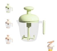 Ergonomic Multi-Blade Manual Egg Mixer, Press the Egg Beater Cup, Hand Push Rotary Whisk Blender, Cooking & Kitchen Mixing Tool, Semi-Automatic Rotating Eggs Whisk for Baking, Frothing Milk (Green)