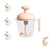 Ergonomic Multi-Blade Manual Egg Mixer, Press the Egg Beater Cup, Hand Push Rotary Whisk Blender, Cooking & Kitchen Mixing Tool, Semi-Automatic Rotating Eggs Whisk for Baking, Frothing Milk (Pink)