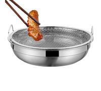 Ergonomic Oil Filter - Grease Drainer Mesh Trays with Heat-resistant Handle Stainless Steel Oil Filter Tray, for Kitchen Baking Fried Food Dessert Grill Barbecue