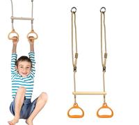 Ergonomic Rings Sensory Game - PE+PP+Hardware Trapeze Swing | 145cm Kids Monkey Bar | Durable Outdoor Indoor Play Equipment for Balance Training Motor Skills Backyard Activitie