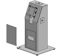 Ergonomic Solutions SpacePole Kiosk SPK401-02 accessorio di sistema POS Set chiosco Nero Metallo 75 x 75 mm 100 x 100 mm NEW