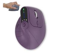 Ergonomic Triple-Connect Wireless Mouse, Vertical Ergonomic Mouse, Tri-Mode Wireless Vertical Mouses with Programmable Knob for Pain Relief for Office, Gaming, Design (Purple)