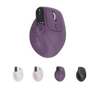 Ergonomic Triple-Connect Wireless Mouse, Vertical Ergonomic Mouse with 4 Adjustable DPI, Bluetooth 5.0 & USB-C Receiver, for Laptop/PC/Mac (Purple)