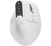 Ergonomic Triple-Connect Wireless Mouse, Vertical Ergonomic Mouse with 4 Adjustable DPI, Bluetooth 5.0 & USB-C Receiver, Pain Relief for Office/Gaming/Design for Laptop/PC/Mac (White)