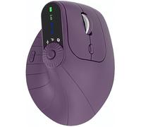 Ergonomic Triple-Connect Wireless Mouse, Vertical Ergonomic Mouse with 4 Adjustable DPI, Bluetooth 5.0 & USB-C Receiver, Pain Relief for Office/Gaming/Design for Laptop/PC/Mac (Purple)