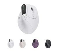 Ergonomic Triple-Connect Wireless Mouse, Vertical Ergonomic Mouse with 4 Adjustable DPI, Bluetooth 5.0 & USB-C Receiver, for Laptop/PC/Mac (White)
