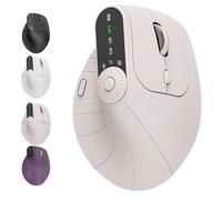 Ergonomic Triple-Connect Wireless Mouse, Vertical Ergonomic Mouse with 4 Adjustable DPI, Screen Display, for Pain Relief for Office, Gaming, Design (Purple)