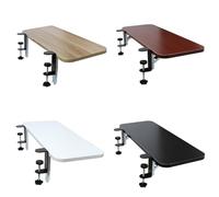 ErgonomicDesk ExtenderFolding Keyboard Platform with BracketsSpaceSaving Teak Finish 80x25cm/32x10inIdeal for Home Office Gaming Workstation