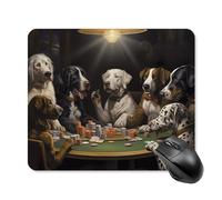 Ergonomico Tappetino per Il Mouse Cardss Dogs Playing Cards Printed 25X30Cm, Tappeto Mouse Superficie Liscia Gaming Mousepad per Laptop Computer Ufficio
